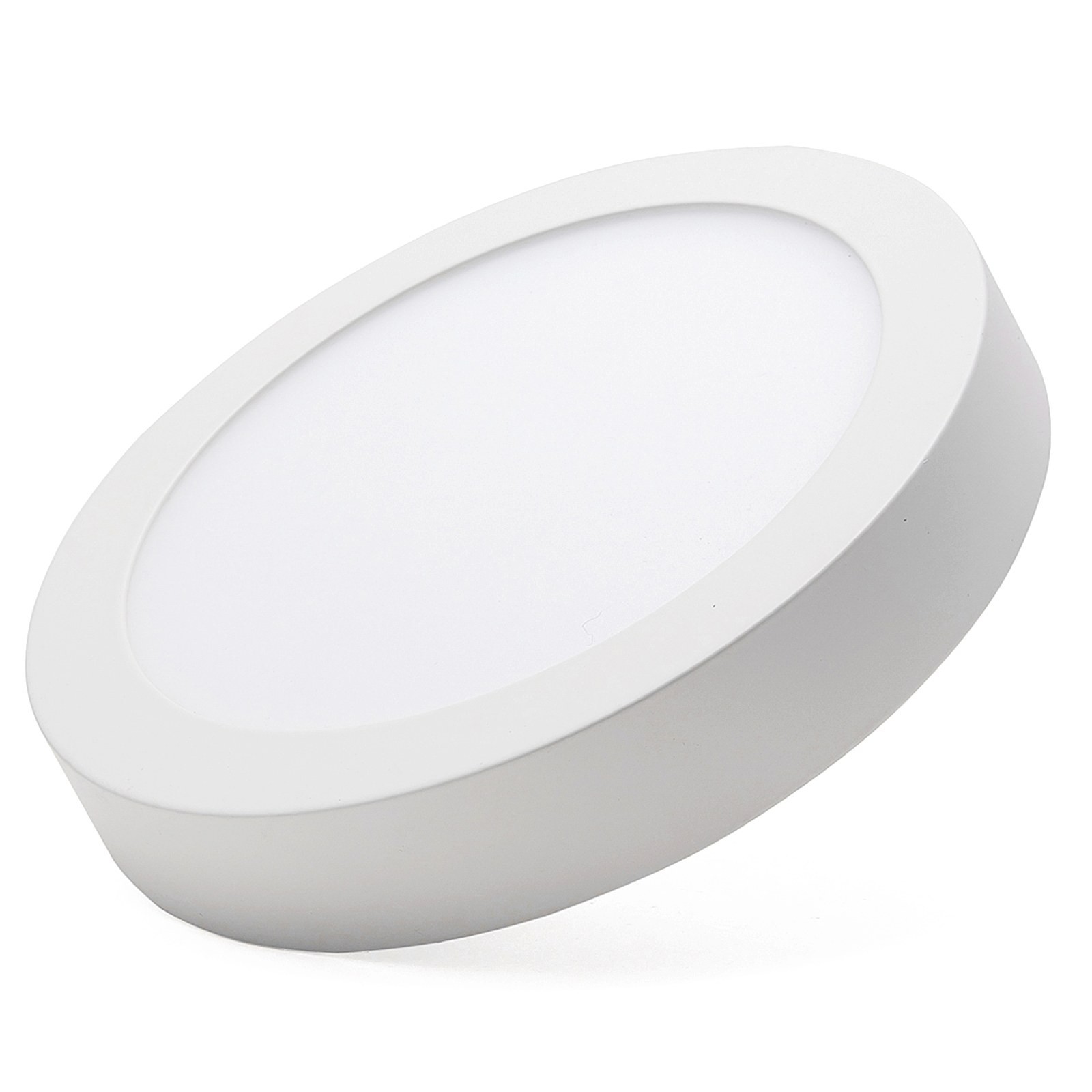 Plafoniera faretto pannello led luce bianca calda 18 watt tondo ...