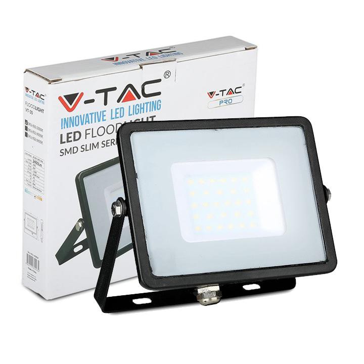 30W LED PROIETTORE  SMD SAMSUNG CHIP CORPO NERO LUCE BIANCO NATURALE 4000K                                              