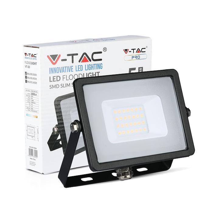 20W LED PROIETTORE SMD SAMSUNG CHIP CORPO NERO 6400K                                                                    