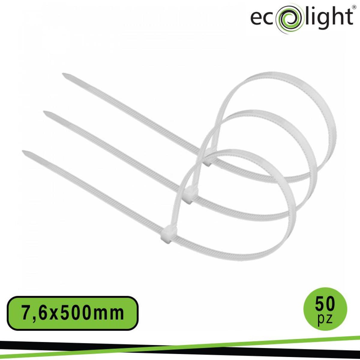 Fascetta per cavi 7,6x500 mm bianco conf.50pz
