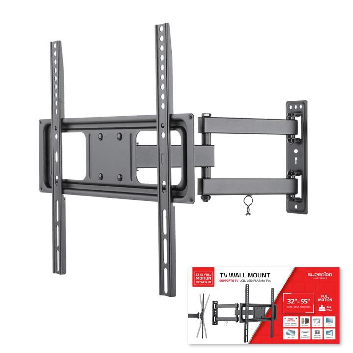 Supporto tv 32-55 full motion extra slim superior