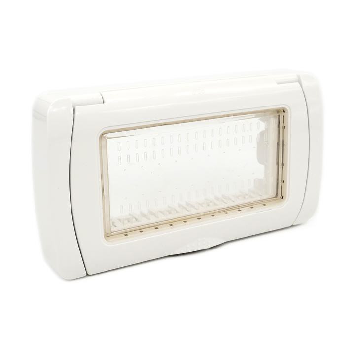 Placca idrobox ip55 4p bianco/vmr s6004b