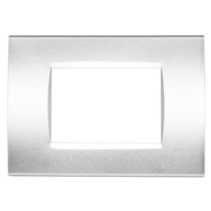 Placca 1003-9 3p silver/lgt tecnopolimero - conf. 12 pz, prezzo cadauno
