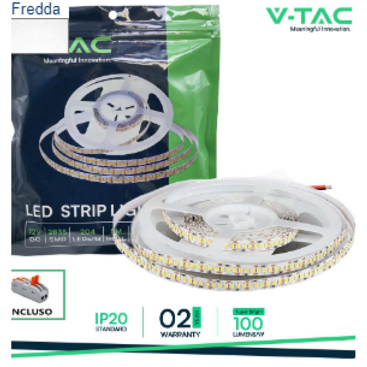 V-TAC Striscia led smd2835 204 leds 6500k ip20