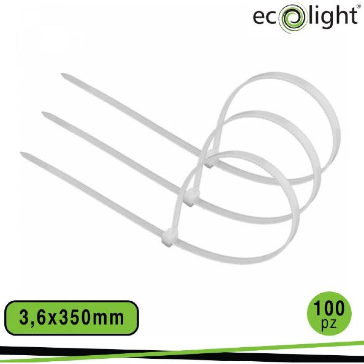 ECOLIGHT Fascetta fermacavo 3,6x350mm bianco conf.100pz