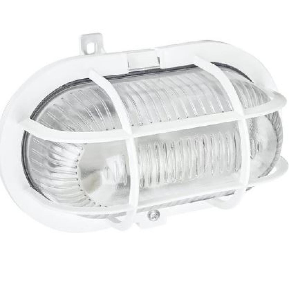 PLAFONIERA TARTARUGA IP44 CON GRIGLIA IN PLASTICA, ATTACCO E27, Misure 186x122x108mm