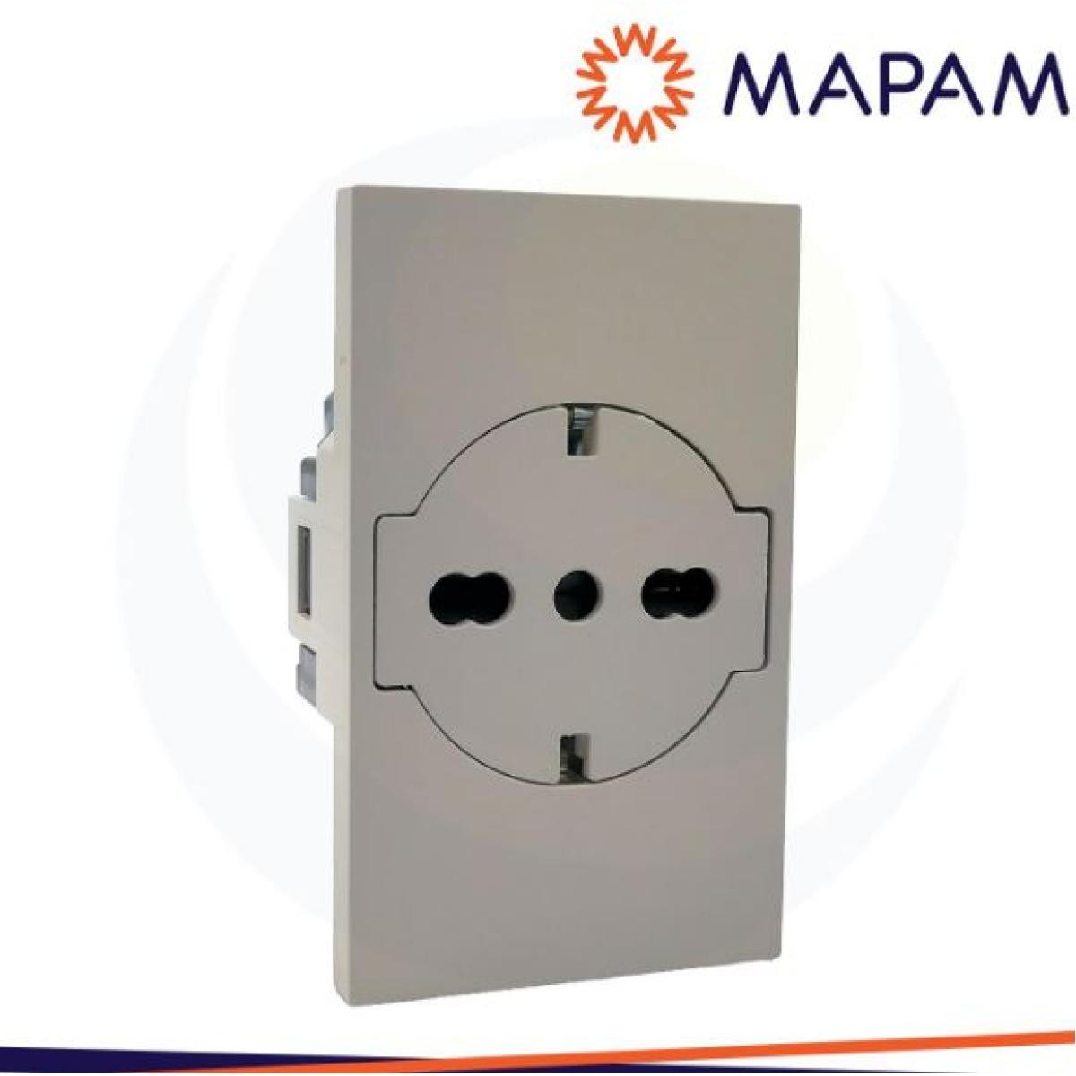 MAPAM Presa schuko flat zen sabbia
