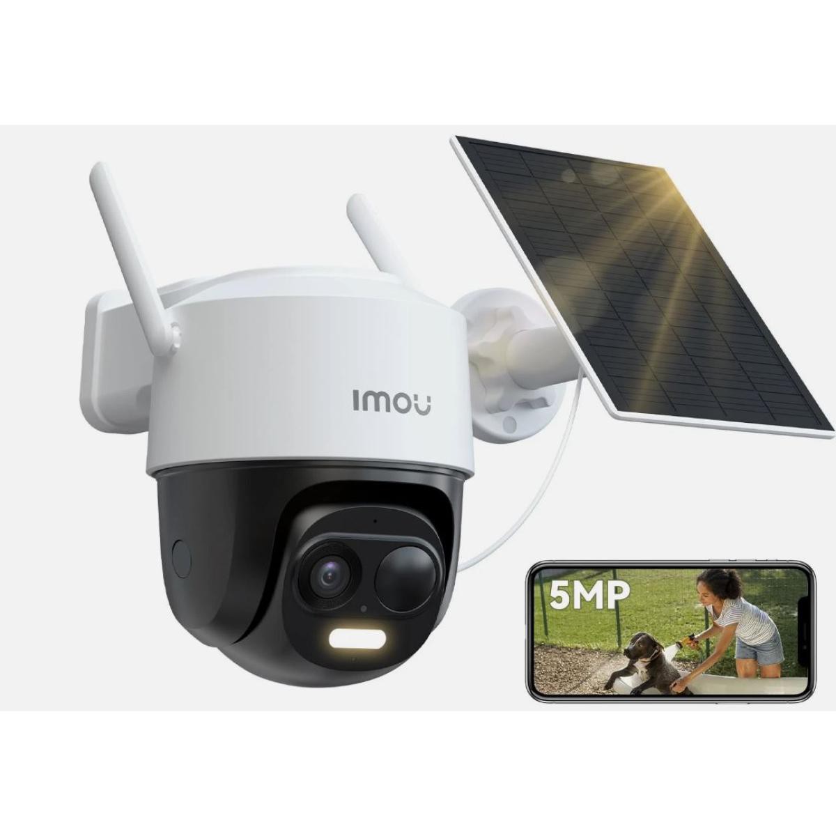 Imou 5MP Telecamera WiFi Esterno Senza Fili con Pannello Solare, Videocamera Sor