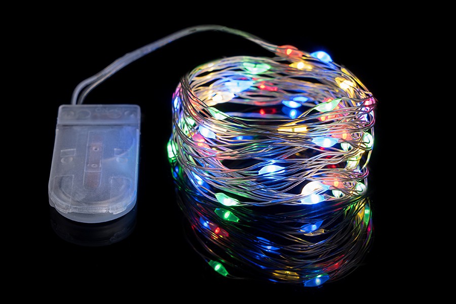 10 Microled Slim Battery 1M Uso Interno Multicolor