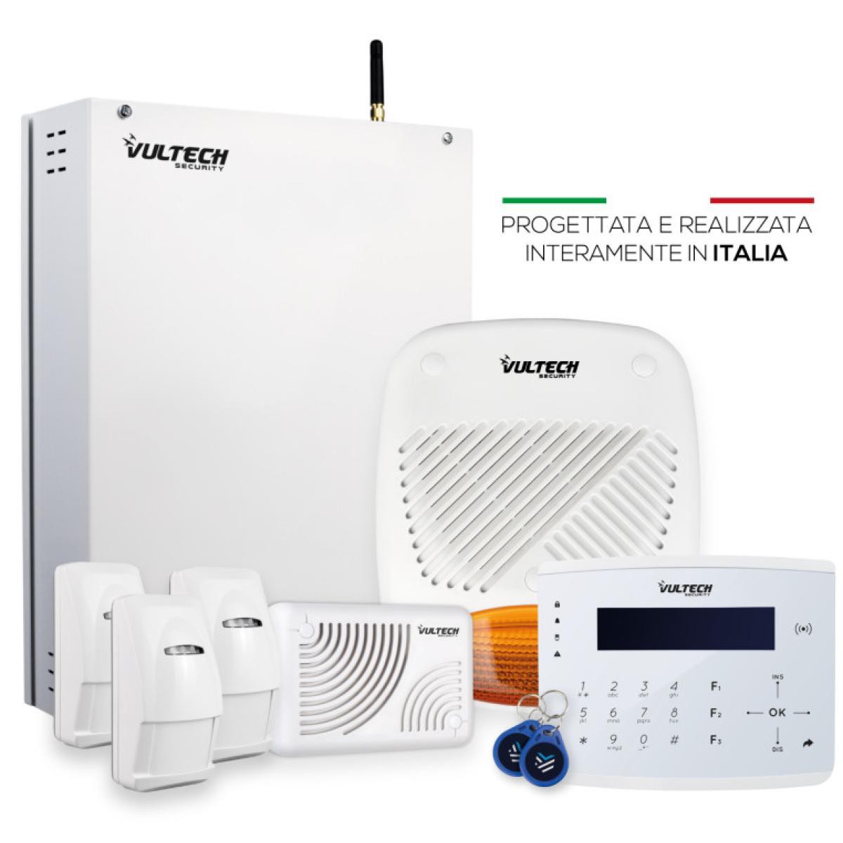 Kit Centrale KPTC16 Rev. 2.1 Allarme 8/16 Zone Protecta + MB-TAST01 + 3pz INVENIT-DT + SENTIA-P + SENTIA-IN + Conf. DUOTAG01