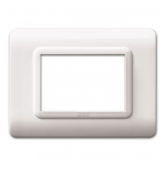 Placca tecnopolimero, S44 colore bianco - 3 Mod.