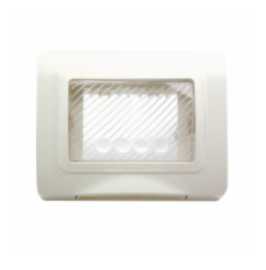 Placca autoportante stagna IP55 colore bianco RAL 9010 - 3 Mod.