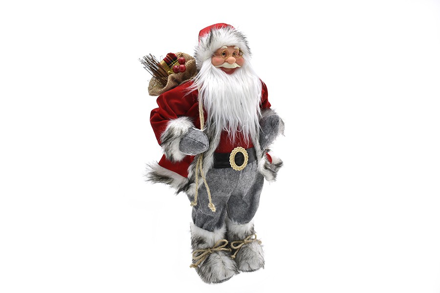 Babbo Natale Rosso/Grigio 80 cm
