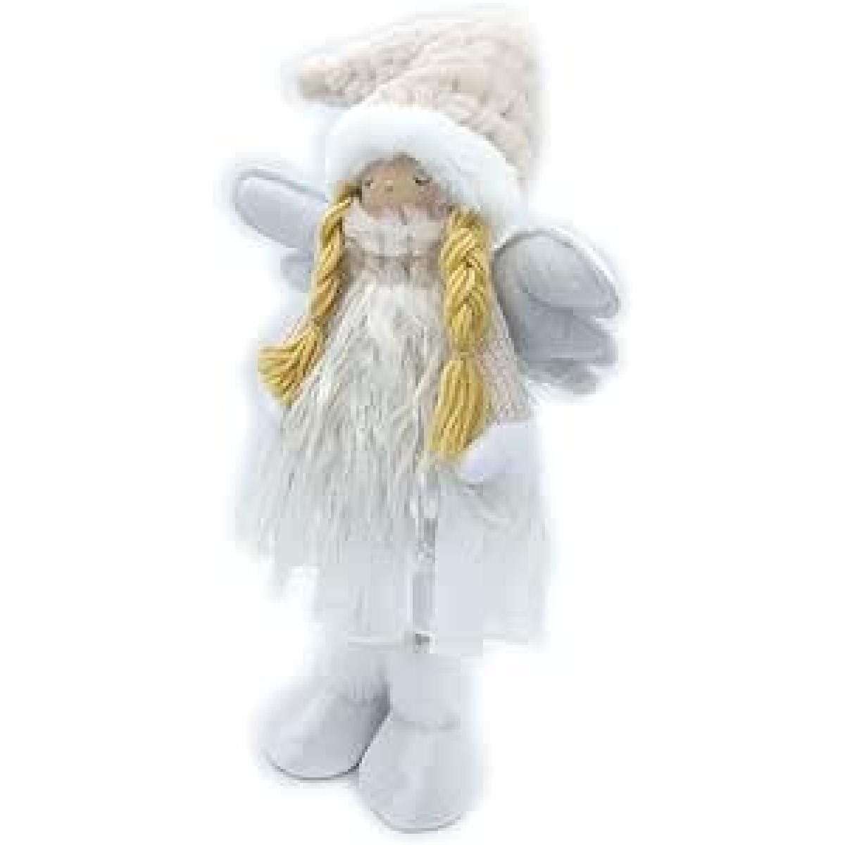 Pupazzo Angioletto Peluche Capelli lunghi appoggio colore Beige Grande