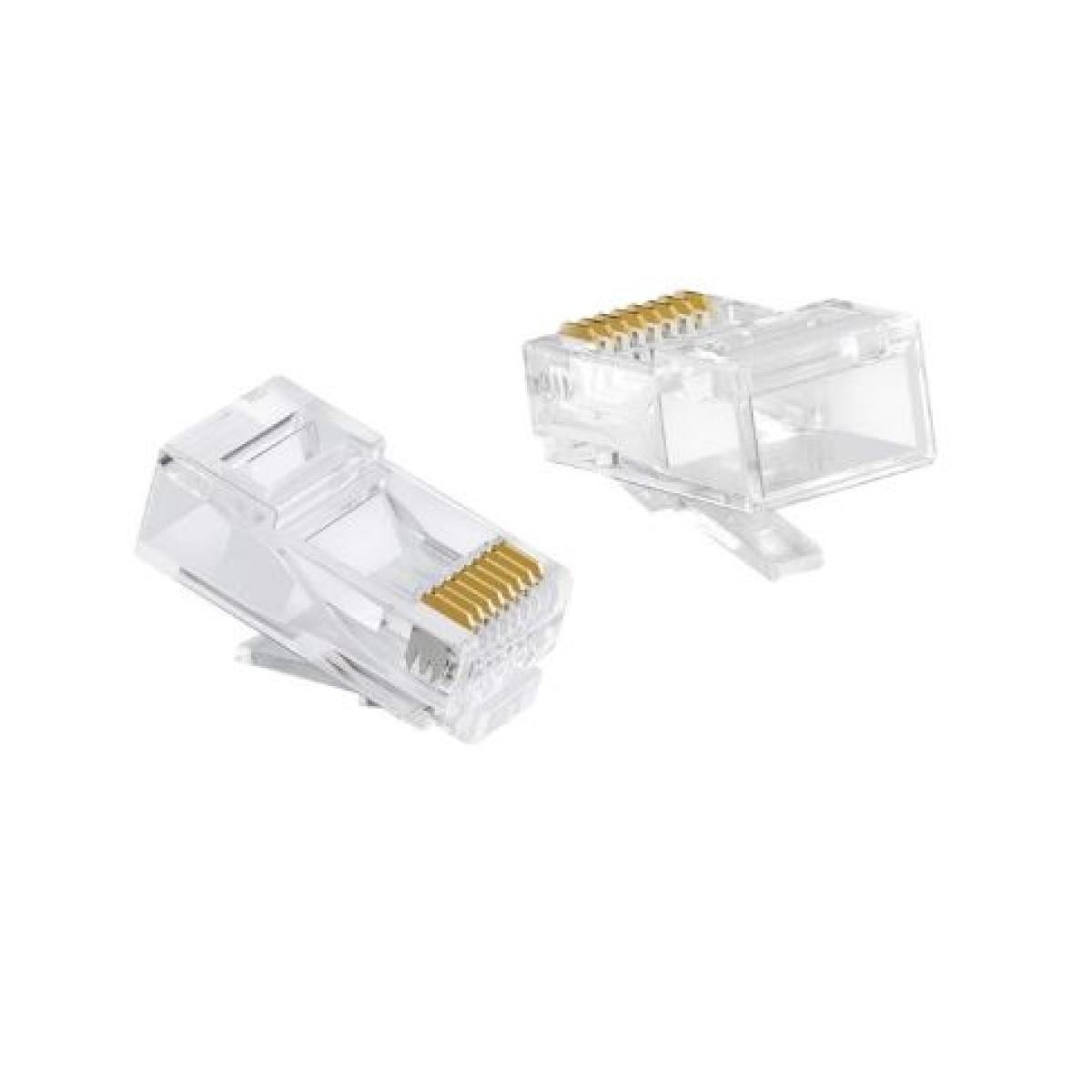 Vultech Connettori Trasparenti Passanti RJ45 UTP 50 Pz. 8P8C SN21406 Cat6
