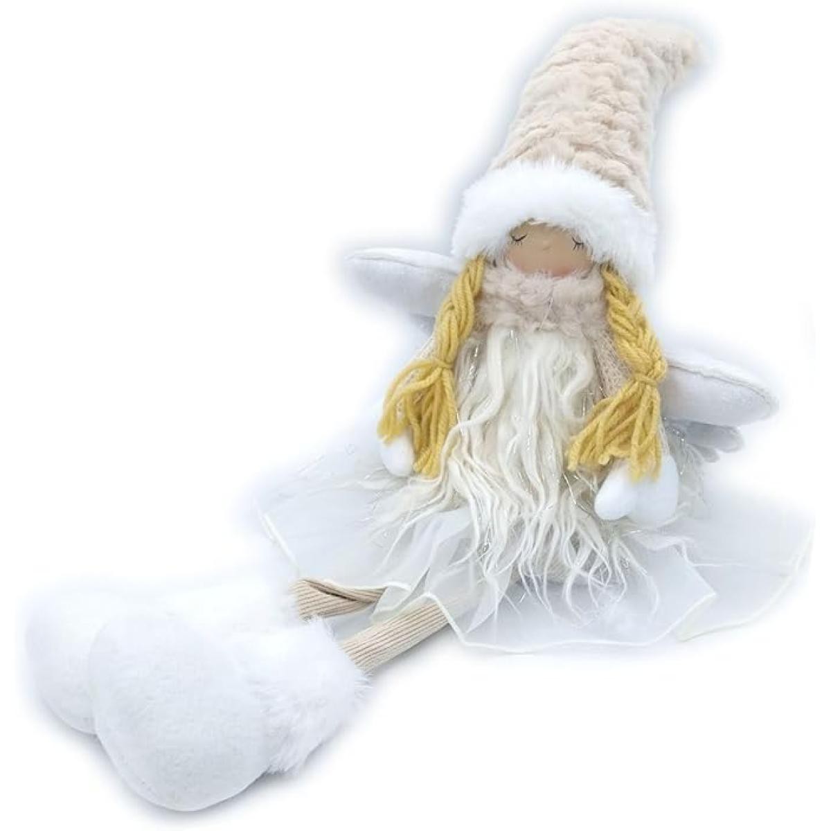 Pupazzo Angioletto Peluche seduto da appoggio colore Beige Grande