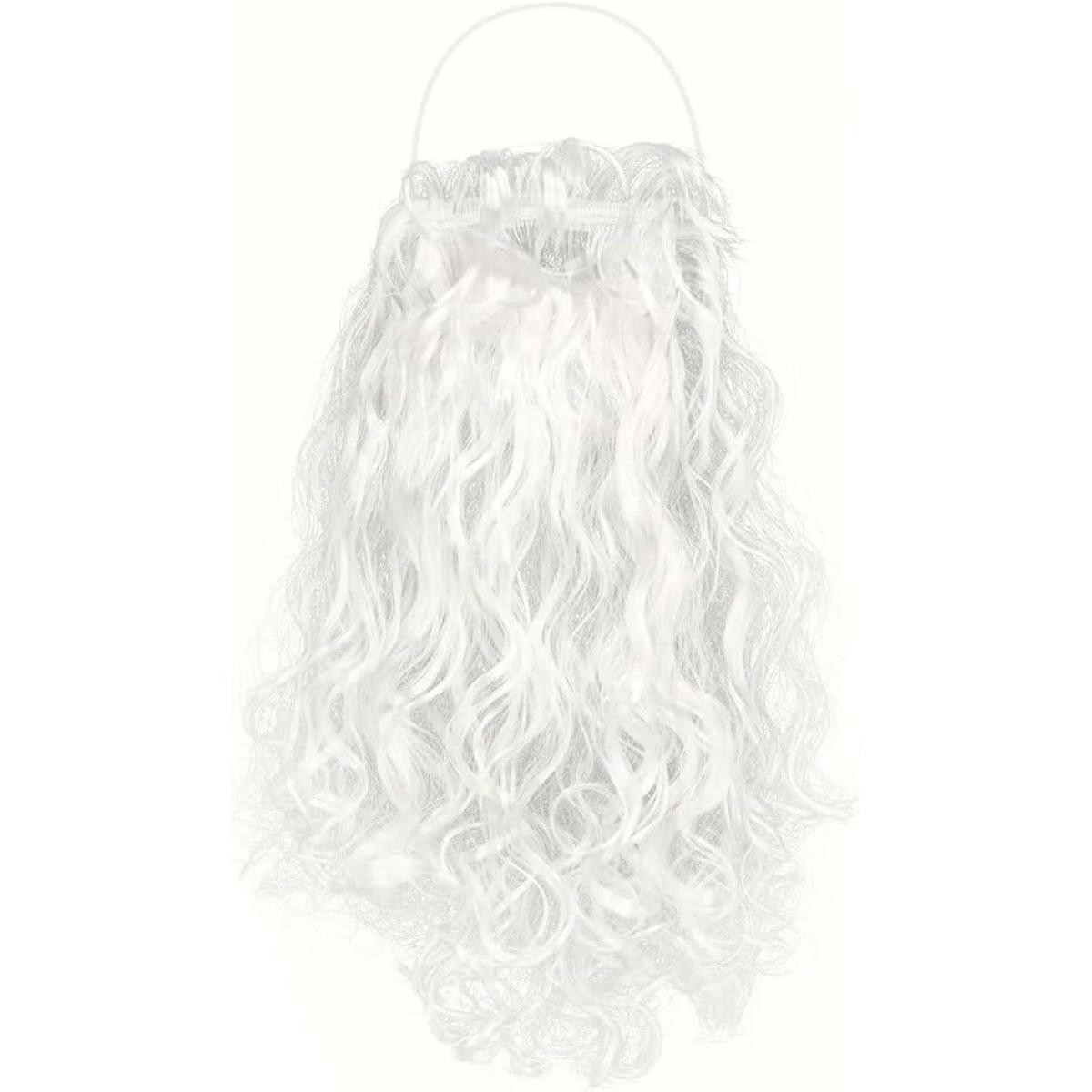 Barba di Babbo Natale Realistica 40 cm Accessorio per Costume Natalizio
