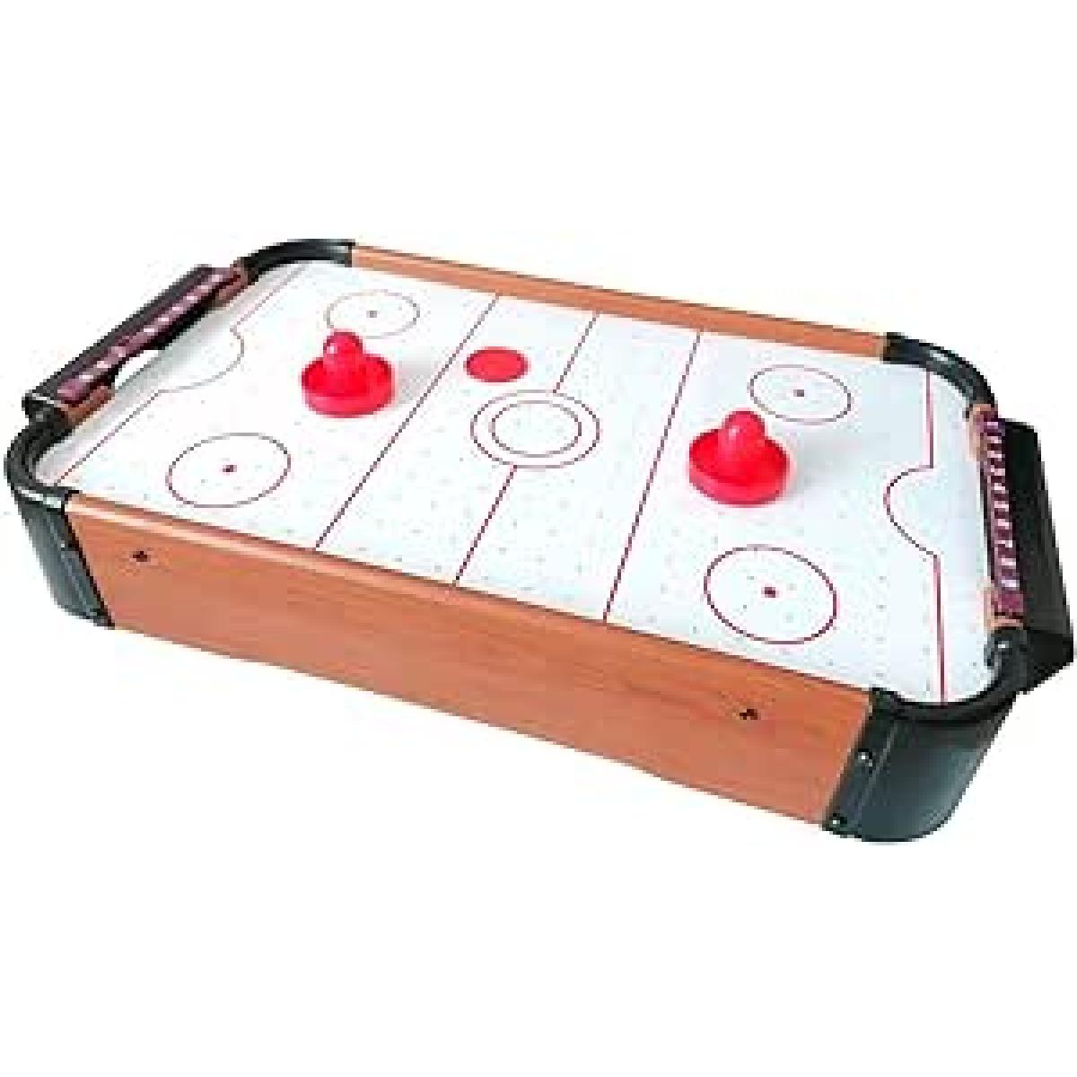 Mini Hockey da Tavolo ad Aria Portatile Motore Ventilatore 56x31x10 cm Lanciatori Dischi Segnapunti