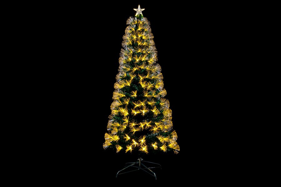 Albero di Natale 150 CM con 185 Led Bianco 8 Funzioni