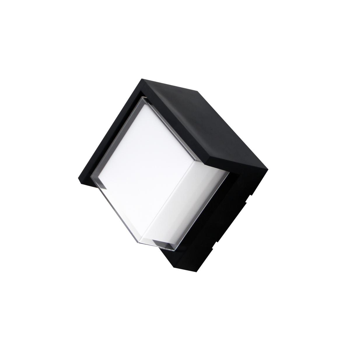 IPELUX LED APPLIQUE QUADRATA NERA IP65 3CCT 15W 1500LM