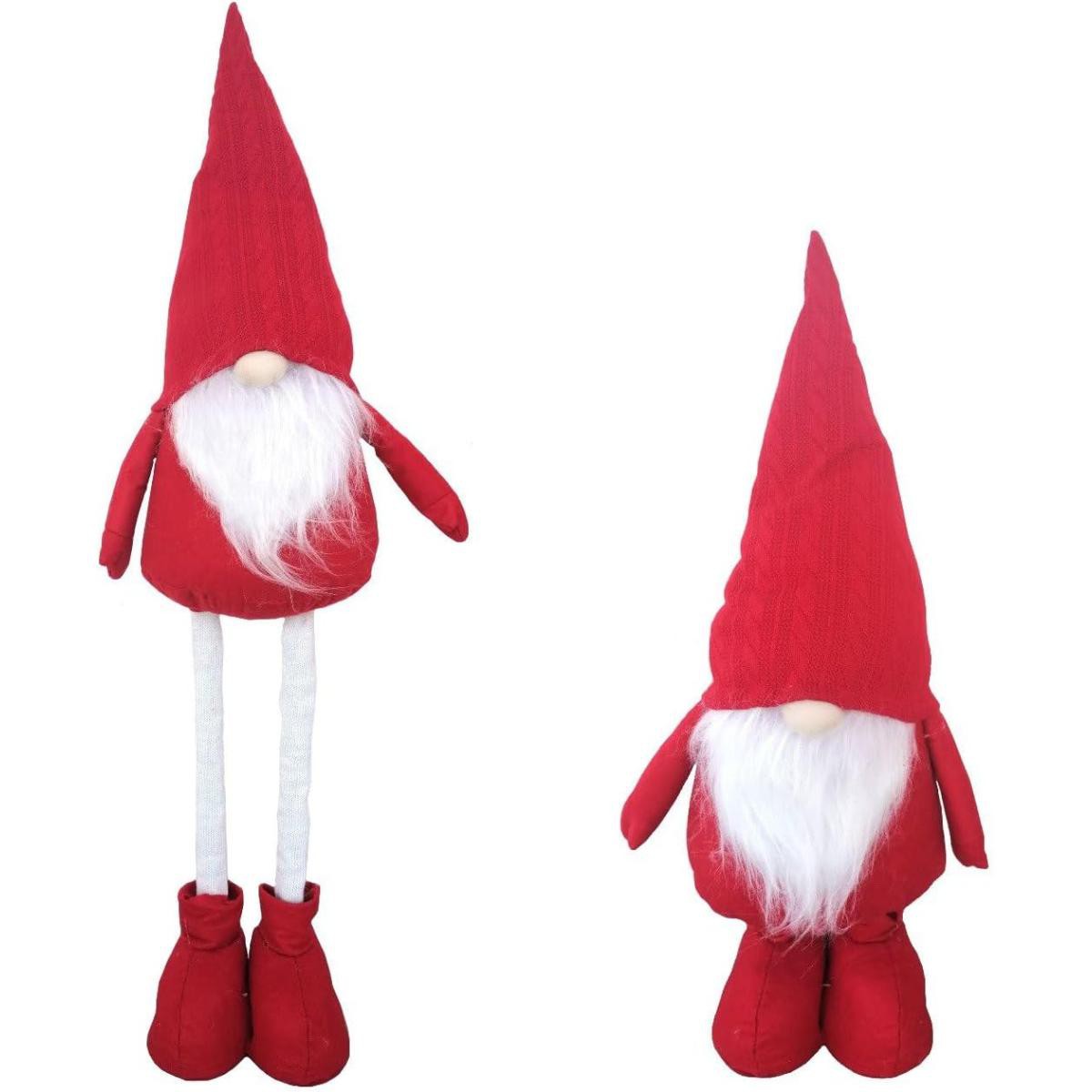 Gnomo Natalizio Decorazione Unica per l'Albero di Natale (Gnomo Rosso Boy 92 cm)