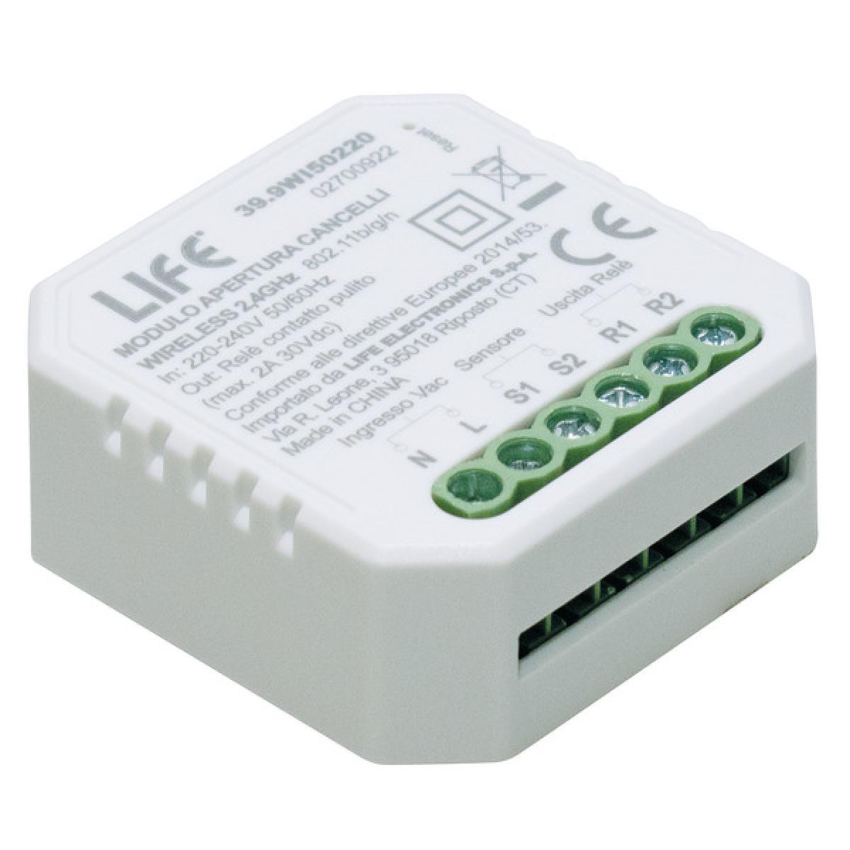 LIFE Modulo apriporta per apertura cancelli ed elettroserrature, SmartLIFE, Wireless 2,4GHz 