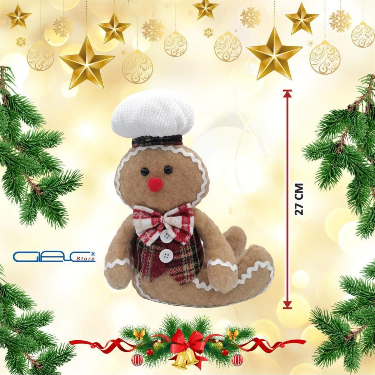 Omino Peluche Pan di Zenzero (Girl Seduta Laterale)