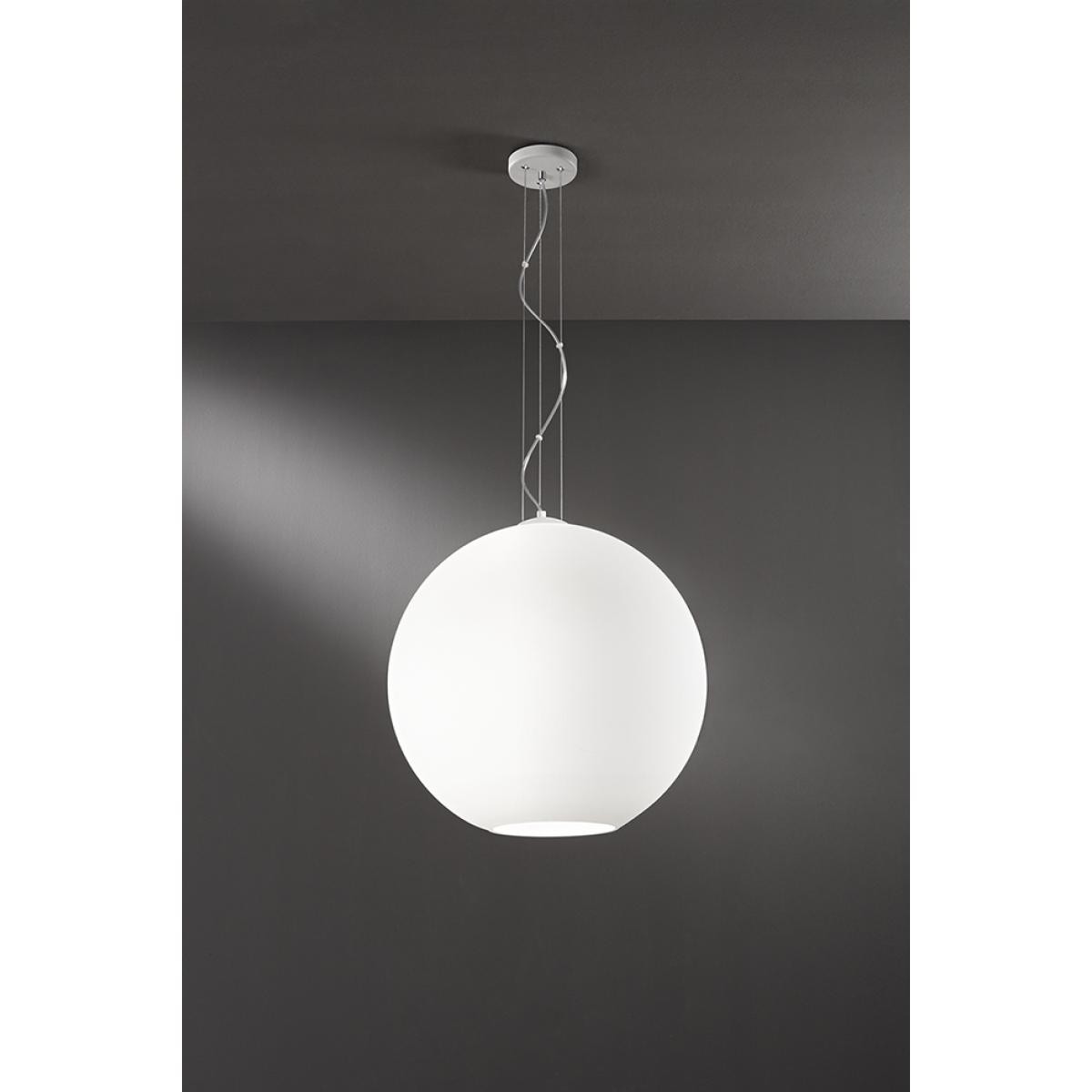 PERENZ UFO SOSPENSIONE IN VETRO BIANCO DIAMETRO 50 CM
