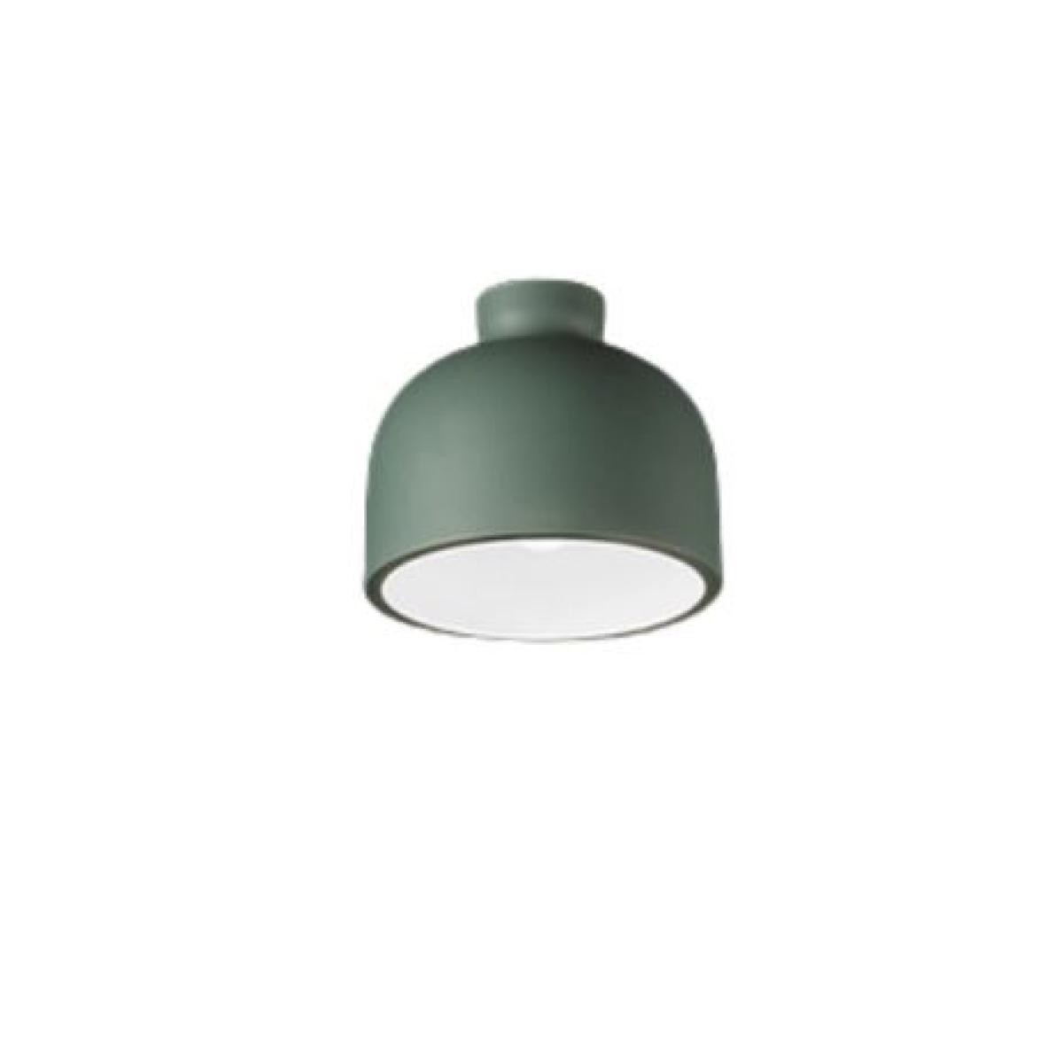 PERENZ Plafoniera Nordica Yelmo Metallo Verde Bianco 1 Luce E27 Ip20