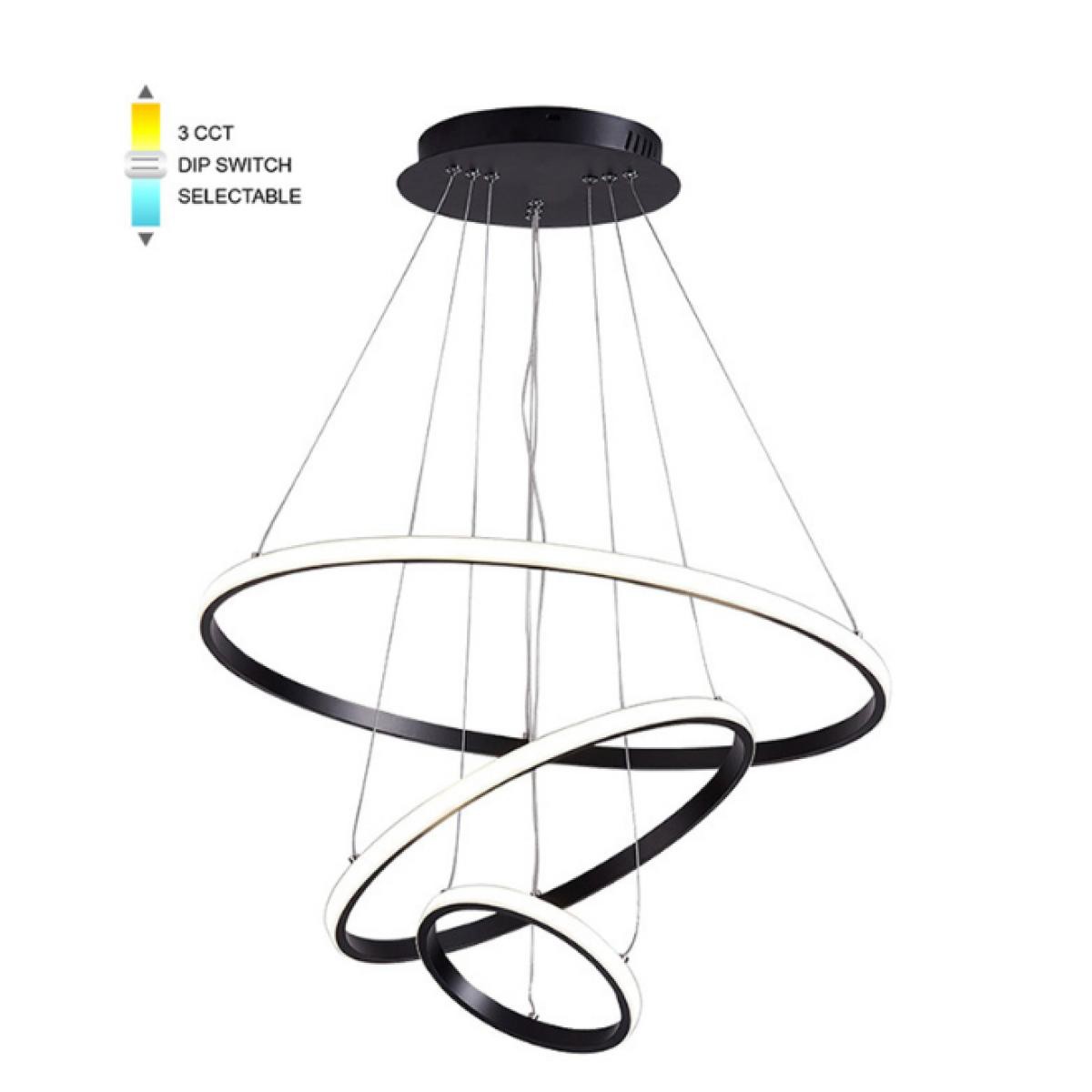 SOSPENSIONE LED VITO LIGHTING FIXTURE TRIO -1 NERO