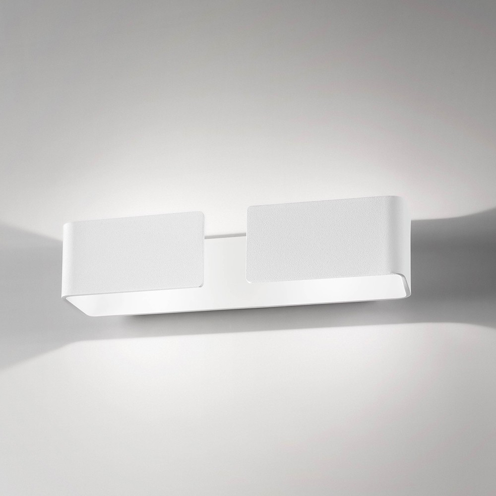 APPLIQUE A LED IN ALLUMINIO BIANCO SABBIATO 