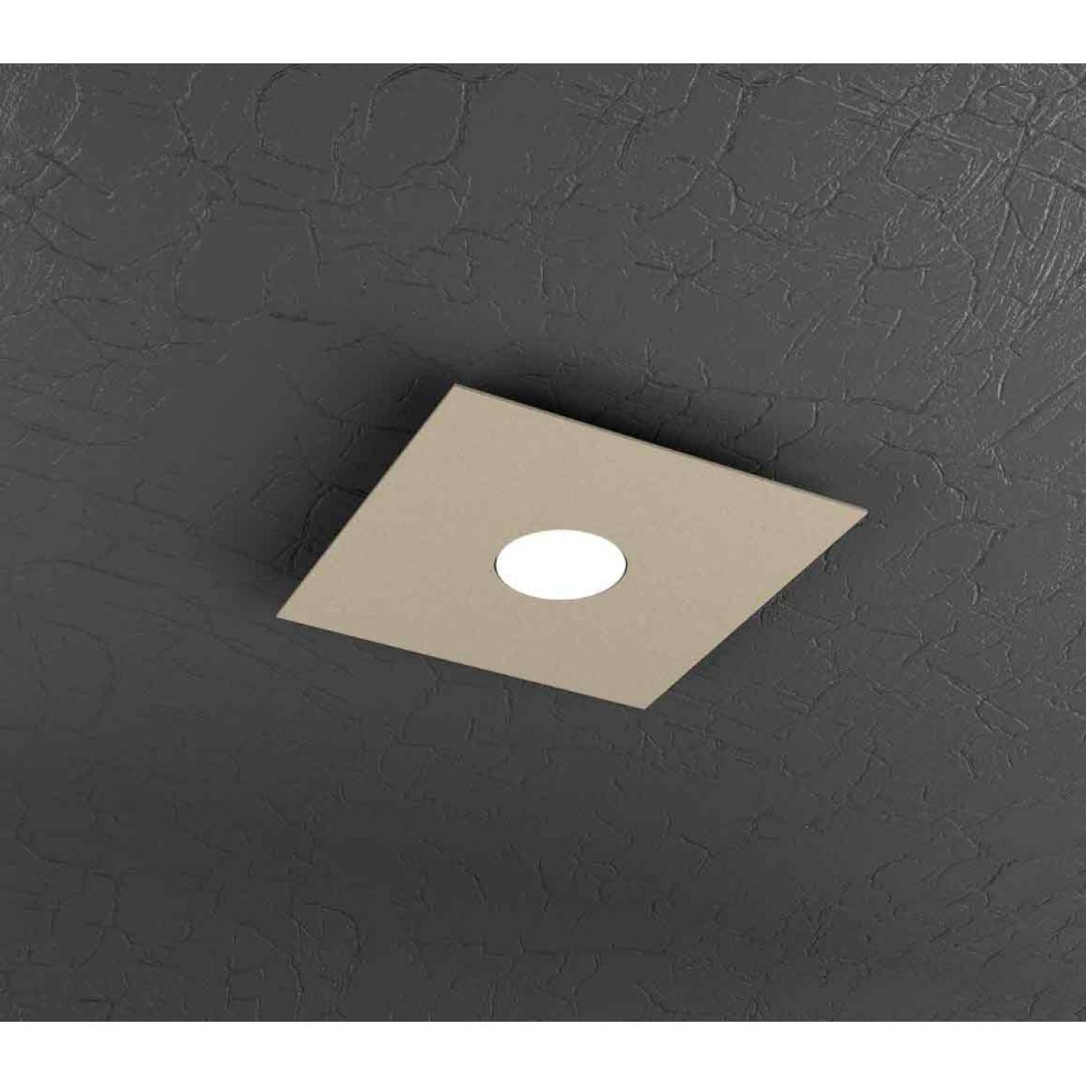 PLAFON PLATE PLAFONIERA 1 LUCE COLORE SABBIA