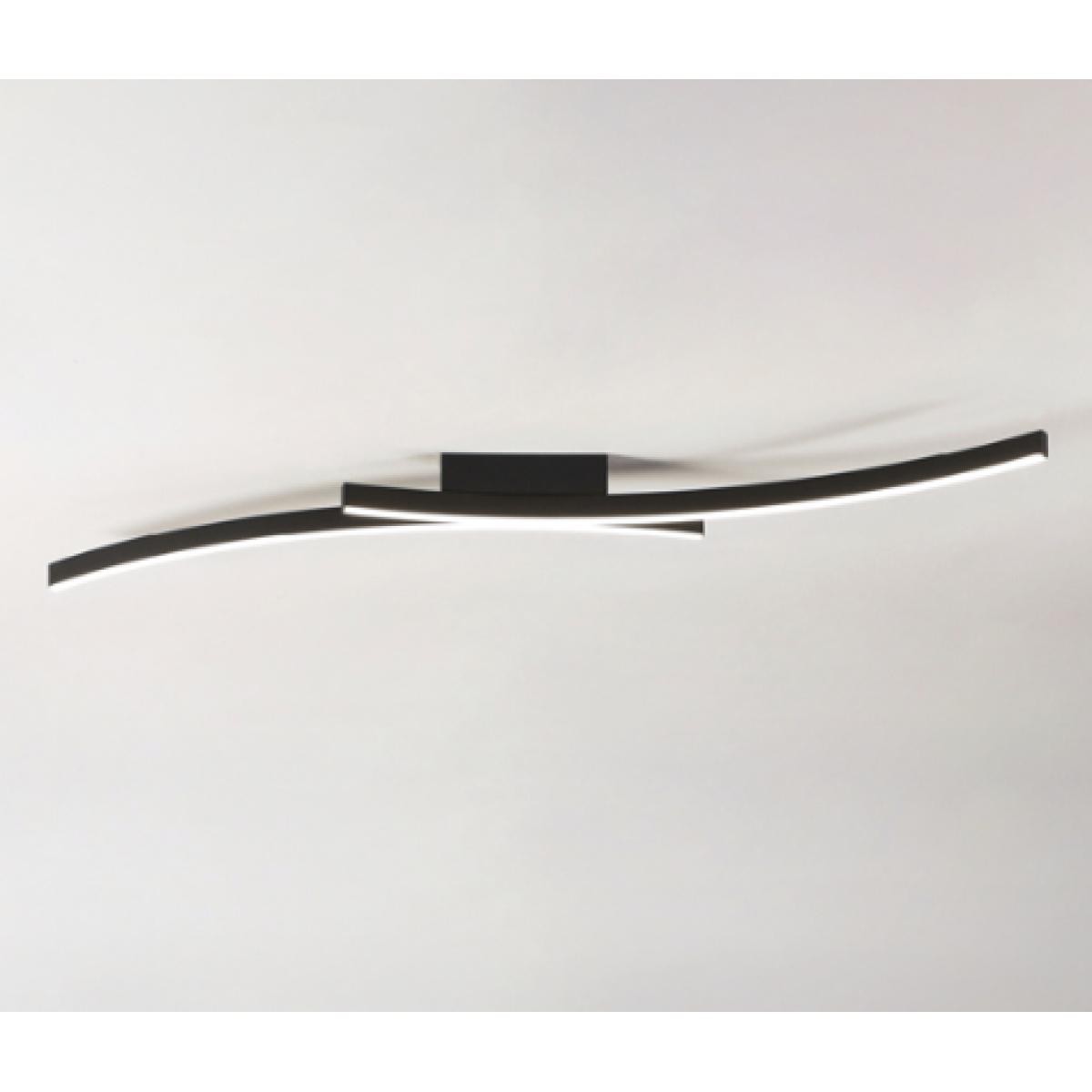 VIVIDA HYPERBOLA APPLIQUE CEILING LAM.40W 2100LM-2280LM 3000K-4000K NERO