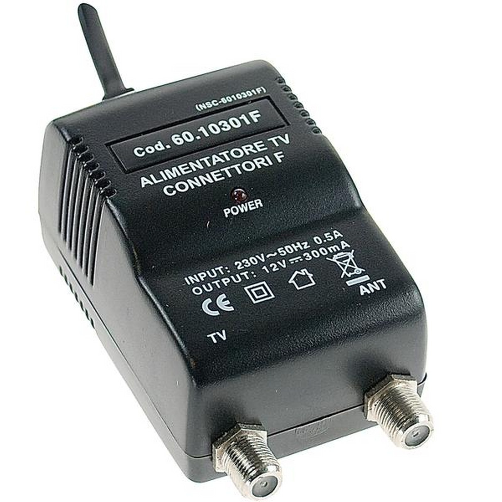 Alimentatore TV SWITCHING 1 USCITA 300mA Connettori F LIFE