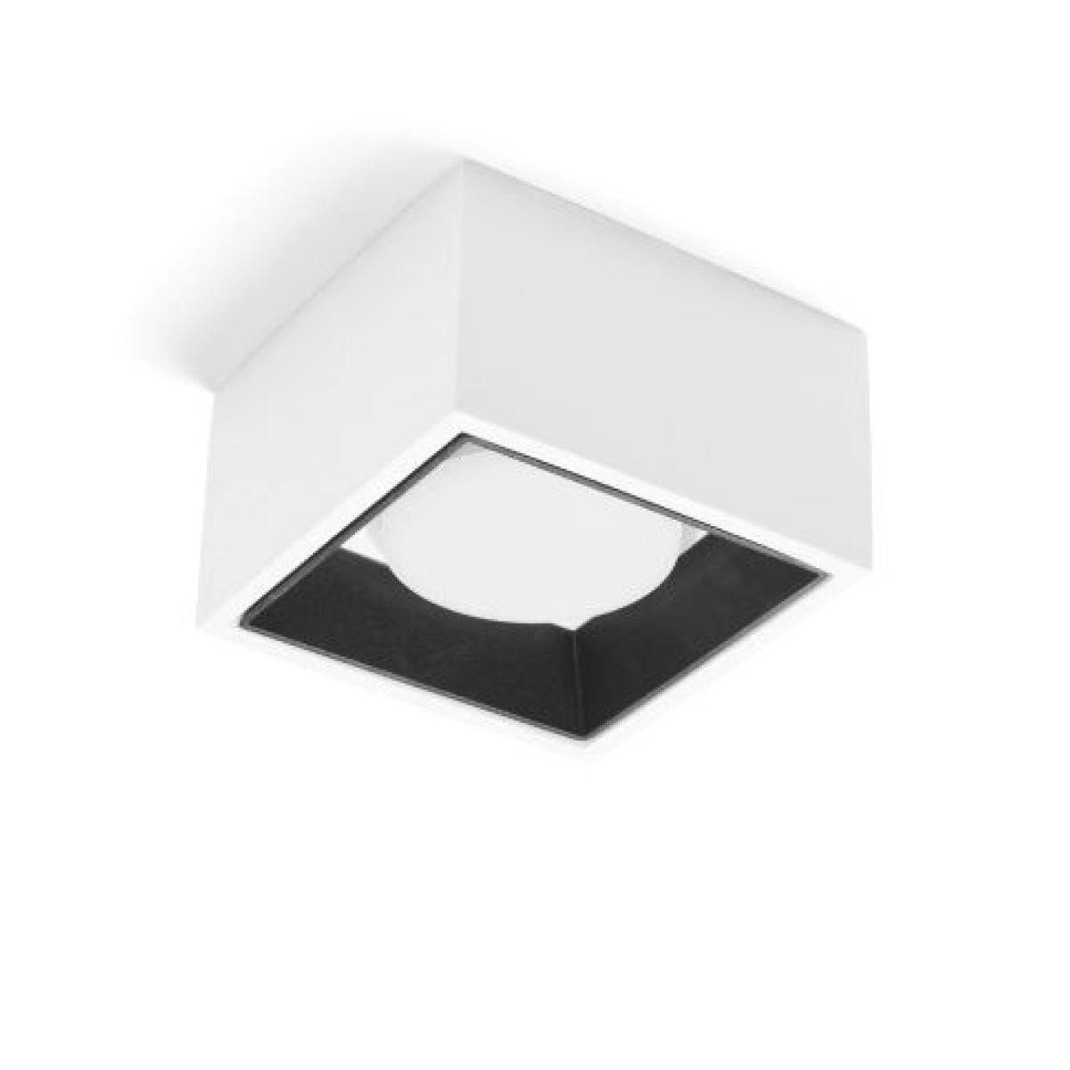 SFORZIN Plafoniera di gesso quadrato bianco nero moderna nasso