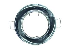 LIFE Supporto rotondo in Ferro per PAR16 ed MR16,colore cromato,ghiera fissa