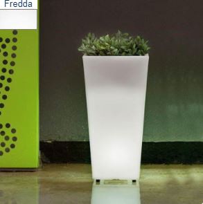 Vasi alto con luce Melisa 30 solar & rechargeable rgb+6400k 30x58cm ip65