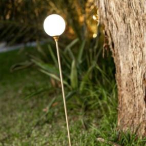 BRUNA Lampada solare da giardino con picco 80 brass colour solar & rechargeable battery