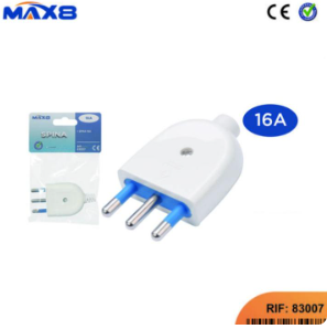 MAX8 Spina 16a 2p+t bianca