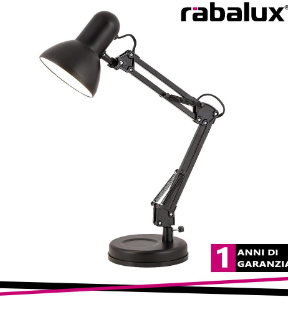 RABALUX Lampada samson da tavolo e27 nero
