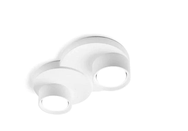 Sforzin illuminazione lampada a soffitto in gesso due luci demetra T358