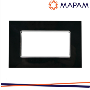 MAPAM Placca vetro 6004bl-2 t2 4POSTI nero 