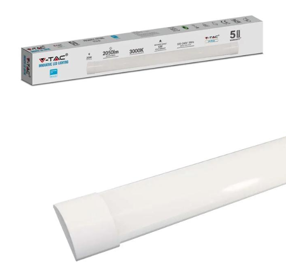 V-TAC 20w led grill fitting samsung chip 60cm 100 lm/w 3000k
