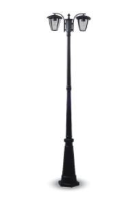 V-TAC Lampada giardino 2xe27 1990mm ip44 nero 