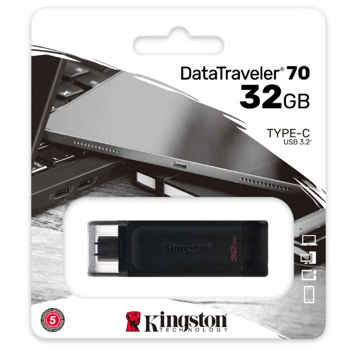 KINGSTON PENDRIVE DATATRAVELER 32GB USB 3.1 TYPE C DT70/32GB