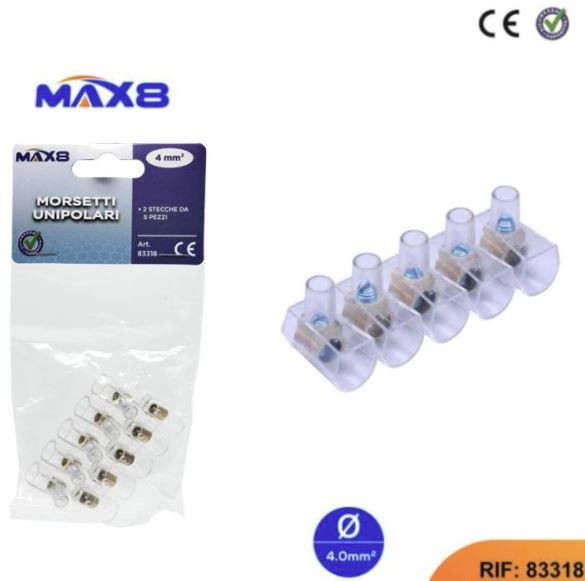 Morsetto volante blister 2x5pz 4,00 mm