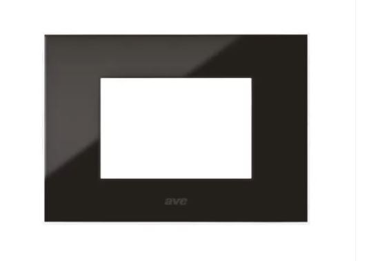 AVE Placca Tecnopolimero Young S44, colore nero assoluto 