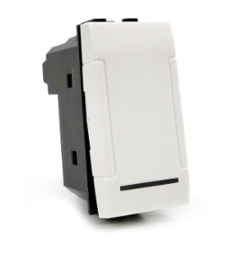LIVING Interruttore unipolare (16a-250v) t1 bianco 801b