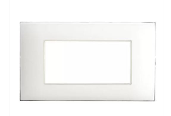 AVE Placca Tecnopolimero Young S44, colore bianco 4 Mod.