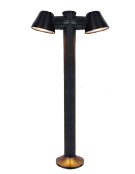ISYLUCE BOLLARD PALETTO E-SEA DA GIARDINO 250X800 MM 2XGU10 IP54 ANTRACITE